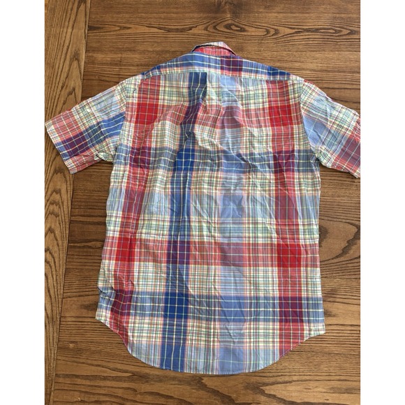 Lot Of 2 Ralph Lauren Men's Medium‎ Classic Fit Plaid Short Sleeve Button Shirts - Picture 5 of 9